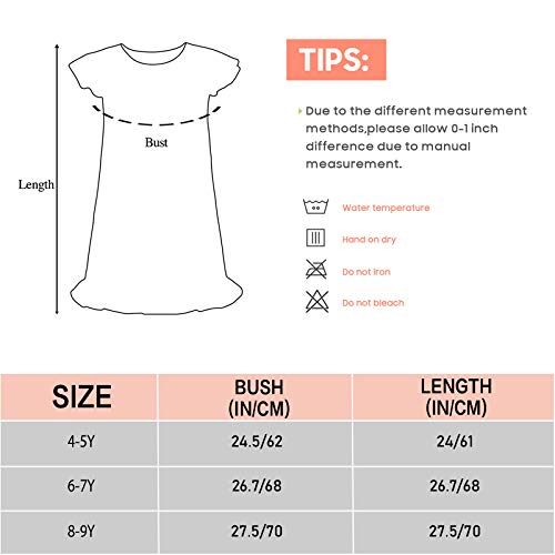Fiodrimy Girls Nightgowns Unicorn Sleepwear Night Sleep Dress Pajamas Little Kids Toddler Soft Nightgown (Dinosaur, 4-5 Years) #TOP6