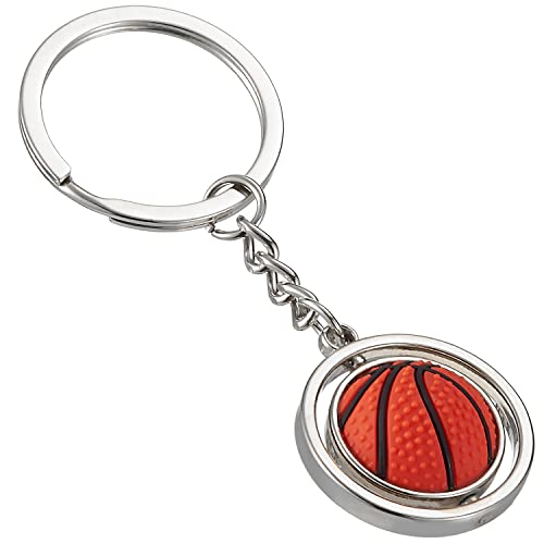 Foximeng Keychain For Men Keychain Ring Football Basketball Rugby Baseball Zinc Alloy Durable Keychains - 2 Pcs (Style 4) #TOP3