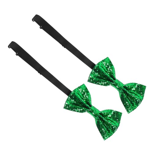 Veemoon 2pcs Square Bowties Glittery Men's Boys Bow Ties Adjustable for Events Photoshoots