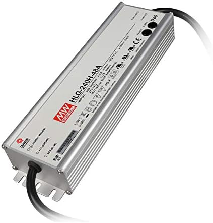 MEAN WELL LED Driver Single Output Switching Power Supply - Output Voltage and Current Adjustable by Internal Pot, 48V 5A 240W - HLG-240H-48A