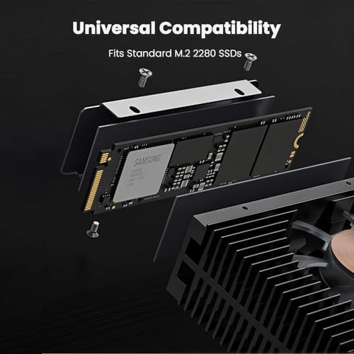 Image of ZORBES M.2 2280 SSD Heatsink with RGB Fan, Dual Cooling NVMe Heatsink Cooler with Aluminum Fins, Addressable RGB Lighting Sync, High Performance Cooling for Gaming PC & Desktop, 5x5x1cm