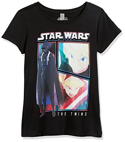 T-shirt Star Wars Visions Twins imprimé BD fille noir col rond S