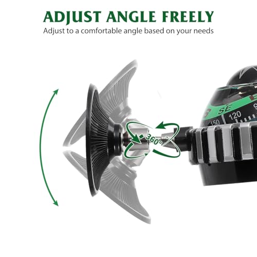 Brújula de tablero para auto BESPORTBLE ABS portátil miniatura 3