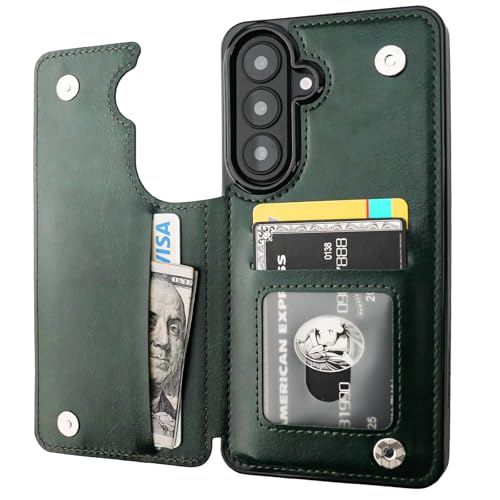 ONETOP for Samsung Galaxy S26 Plus Wallet Case with Card Holder,Green by ONETOP - Used condition - US$11.05
