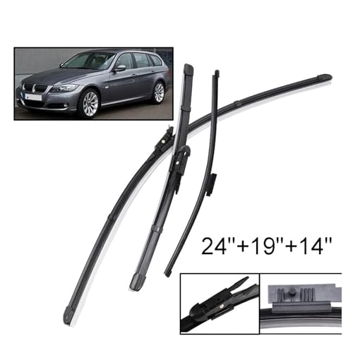 Jeu de balais d'essuie-glace BMW E91 visibilité sans trace sous la pluie