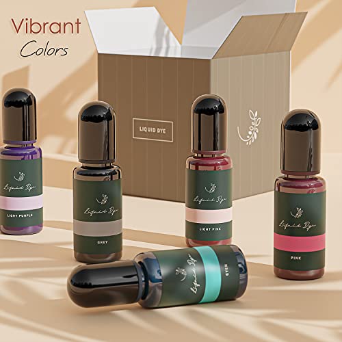 Image of Title: Hearth & Harbor Liquid Candle Dye for Soy Wax, 16 Vibrant Candle Color Dye for Candle Making, Natural and Safe Candle Wax Dye