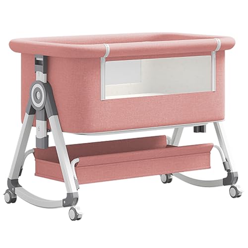 YAZOCO Lit Bébé Cododo, 2-en-1 lit Parapluie Bebe avec Matelas,Six Vitesses Réglage de la...