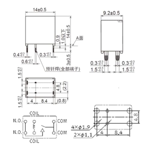 Relais ACTBPDB4A98 6 broches composant électronique de puissance - 2