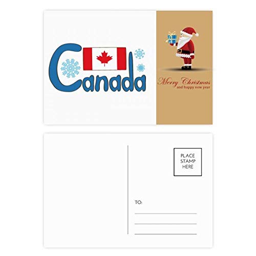 Cartes postales drapeau Canada bleu par lot de 20 pour correspondances