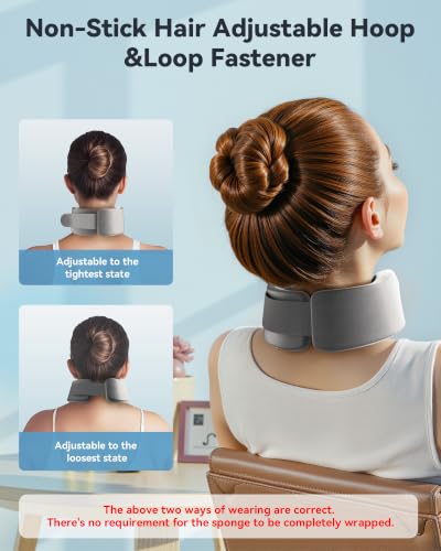 Image of Neck Brace for Sleeping, for Relief Neck Pain and Provide Support Soft Cervical Collar, Neck Support Keep Vertebrae Stable & Aligned Relief of Cervical Spine Pressure (Light Gray Small Size)