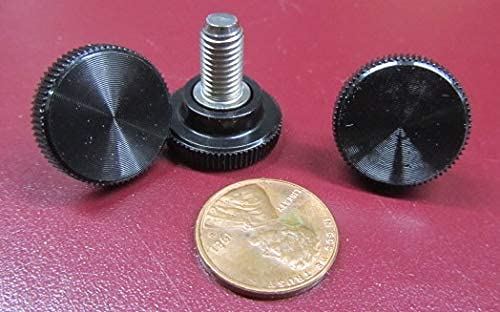 18-8 SS Plastic Head Knurled Thumb Screws FT 1/4-28 x .500" Length, 10 Pack