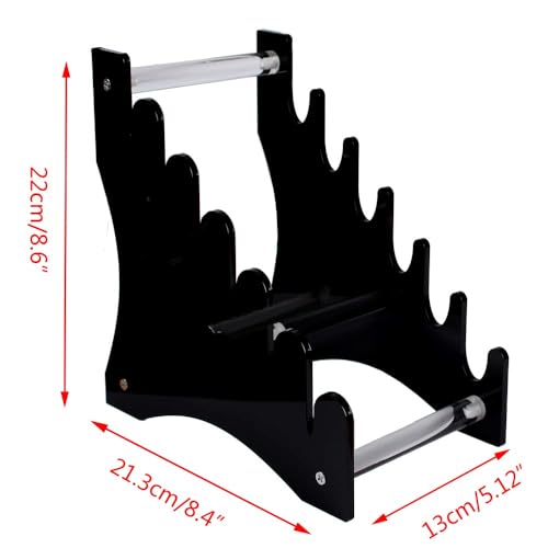 Image of WANLIAN knife stand,Knife display stand,Acrylic knife display case, collectible knife display stand, knife collection display stand, for pocket knife organizer& Display hut home decoration (Black)