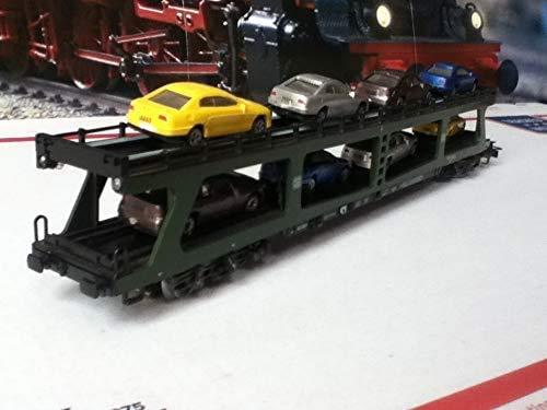 MARKLIN HO DB Long AUTO-Transport 4-AXELS 4074 with 8 INMOBILE Cars