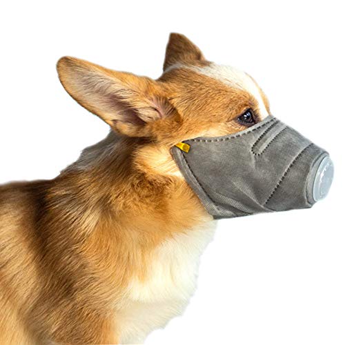 ZARYIEEO 3Pcs Dog Respirator Mask, Adjustable Dog Protective Muzzle, Breathable Pet Respirator Mouth