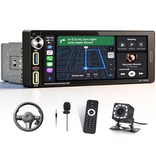 Autoradio Android Auto sans fil SIXWIN à écran tactile IPS 6.9" et Mirror Link connecté