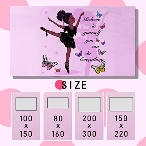 Pink African American Ballerina Area Rugs For Boys Girls Kids Cute Ballet Princess Dancer Polyester Fiber Non-Slip Floor Carpets Sofa Floor Mat For Living Room #TOP6