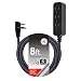 GE Designer Extension Cord With Surge Protection, Braided Power Cord, 8 ft, 3 Grounded Outlets, Flat Plug, Premium, Black/Grey, 41282