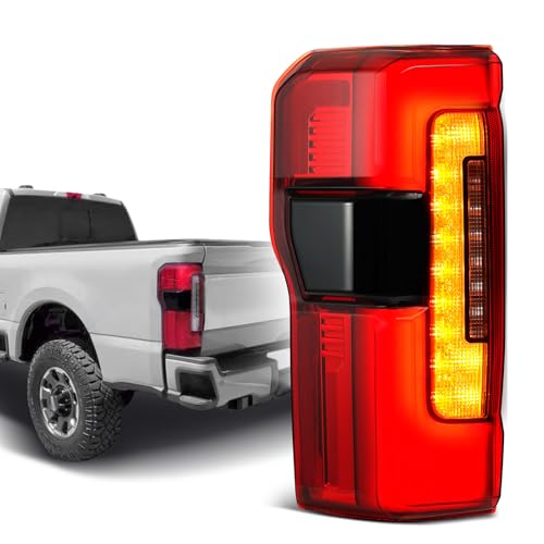 Image of LED Tail Lights For 2023-2026 Super Duty Platinum /Limited Left | Ford F250 /F350 /F450 Rear Taillights Assembly PC3Z13405C ( W /Blind Spot Bracket W /O Radar Driver Side)