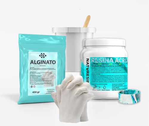 Kit Profesional de Resina para moldes a Mano, alginato para moldes artísticos, Yeso para moldes y moldes a Mano para Parejas, Idea de Regalo y Pasatiempos creativos para Adultos, Parejas