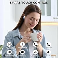 Bluetooth-Kopfhörer, 2026 Bluetooth 5.3 Kopfhörer mit Stereo 3D Immersiv, kabellose Kopfhörer Geräuschunterdrückung mit 4 ENC Mic, 40 Stunden kabellose Kopfhörer LED Display, IP7 wasserdicht Bluetooth – Ansicht 7