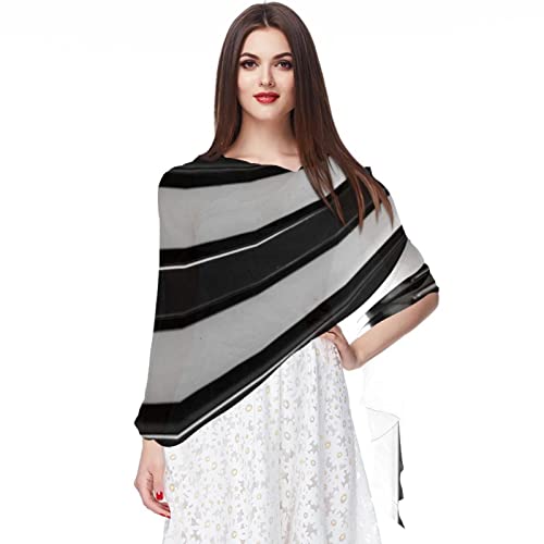 Foulard en mousseline de soie musique multicolore écharpe légère femme