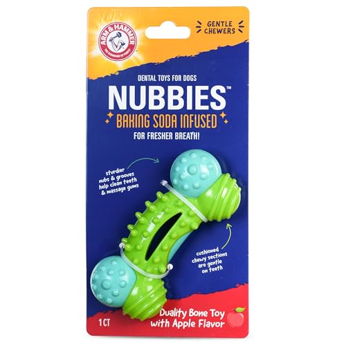 Arm & Hammer Nubbies Duality Bone Dental Chew Toy Green Apple