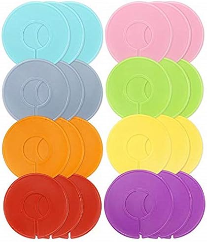 20 Pieces 10 Colors Closet Size Dividers Round Hangers Dividers Multicolor Clothing Rack Size Dividers Nursery Garment Rack Size Divider Blank Baby Women Closet Size Dividers