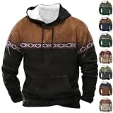 Sudadera con capucha para hombre, sudadera con capucha vintage, sudadera deportiva con capucha para hombre, vaquero, algodón, sudadera con capucha, estampado occidental, camiseta de manga larga,