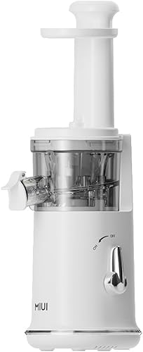 MIUI Mini exprimidor de 120 W de una sola espiral de prensa en frío exprimidor lento de instalación rápida fácil de limpiar manzana, pomelo, jugo de