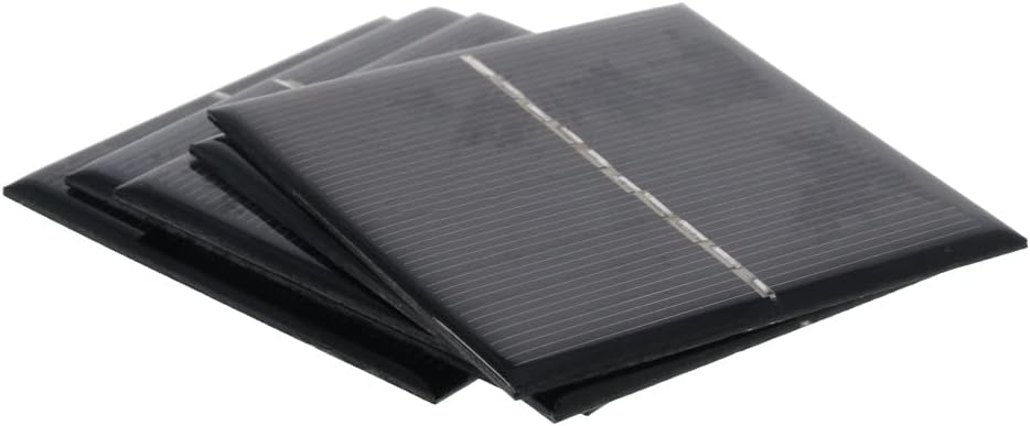 Heyiarbeit 5 Pcs 5V 0.7W Mini Polysilicon Epoxy DIY Solar Panel Module 70mm x 70mm/2.75" x 2.75" for Cell Charger