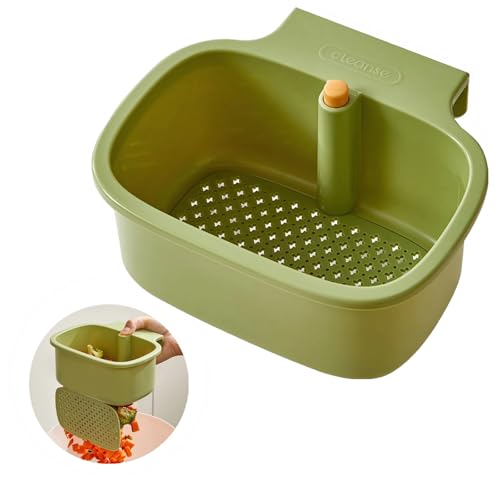 Kitchen Sink Drain Strainer Basket Square, Green by QIEPOMI - Used condition - US$10.87