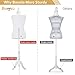 Bonnlo Female Dress Form Size 10-16, Adjustable Height Torso Body with Upgraded Tripod Stand, Medium Size Mannequin for Sewing and Display (14-16, White)