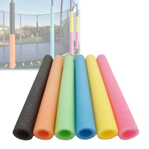 Trampoline Pole Foam Sleeves 6/12 Piece, Trampoline Padding Replacement, 40cm Weather Trampoline Foam Pole Covers for Trampoline Safety Enclosures(6PCS)