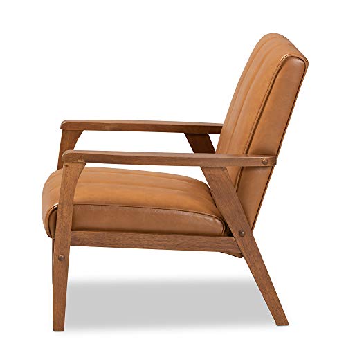 Sillón Plegable Cuero Sintético Tan miniatura 4