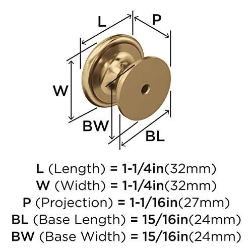 Amerock | Cabinet Knob |Champagne Bronze | 1-1/4 In (32 Mm) Diameter Drawer Knob | Ravino | Kitchen And Bath Hardware | Furniture Hardware #TOP2