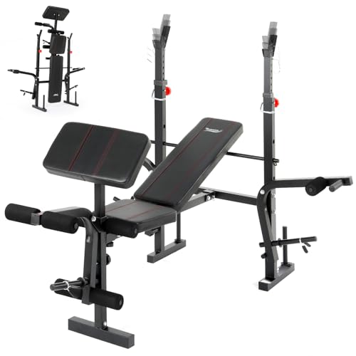 Novonova Banc de Musculation Complet Multifonction avec Dossier...