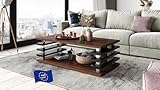 ✅ Hochwertige, robuste Materialien - Der Couchtisch ist aus langlebigen, pflegeleichten Materialien gefertigt, die für hohe Stabilität sorgen. Robust und widerstandsfähig - perfekt für den täglichen Gebrauch und garantiert eine lange Lebensdauer.