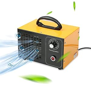 Auveach Generatore di Ozono 32,000mg/h Industriale Domestico Purificatore Portatile del Filtro dell’Aria Ozonizzatore con Timer per Uffici Garage Azienda Agricola (Giallo)