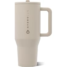 HydroJug Traveler 32oz, Insulated Tumbler with Handle & Straw, Dune
