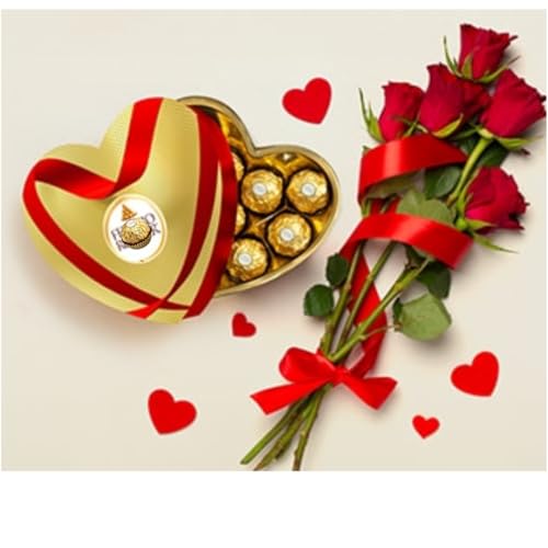 Ferrerro Heart Chocolate Box & Thank You Tag - Ferrerro Rocher Chocolates Love Heart Gift Box for Women Men | Valentines Day Gifts For Her Mother’s Day Birthday Presents 125g - Image 4