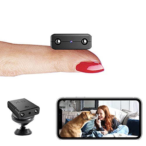 Wireless Smallest Spy WiFi Camera,1080P Remote Camera,Portable Security Camera,Nanny Cam, Baby Monitor with Night Vision,Motion Detection,Cloud Storage for Security with iOSAndroid for Outdoor/Indoor
