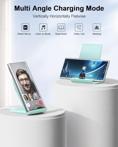 Image of NANAMI Wireless Charger - Fast Wireless Charging Stand Desktop Charger Dock for iPhone 17 /17 Air /16 /15 /14 /13 /12, 10W Phone Charging Stand for Samsung Galaxy S26 /S25 /S24 /S23 /S22 /S21 /S20 /10 /9