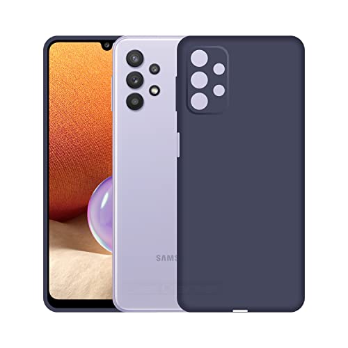 Image of Case Creation Liquid TPU Silicone Cover for Samsung Galaxy A32 4G Soft Case,Anti-Dirty Slim Case Frosted Matte Raised Bezel (Splash of Color) Back Case Cover for Samsung Galaxy A32 -Electric Blue