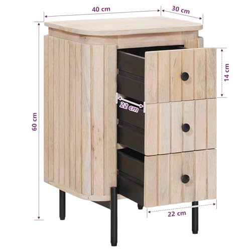Table de chevet 3 tiroirs pour optimiser le rangement d'une chambre - 4