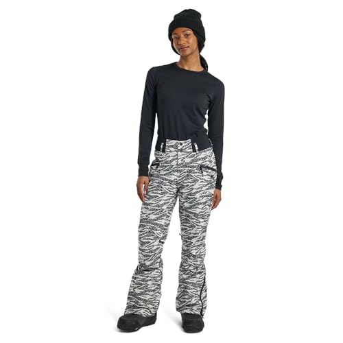 Pantalon de ski Burton Marcy femme gris zebra camo high rise stretch pour snowboard