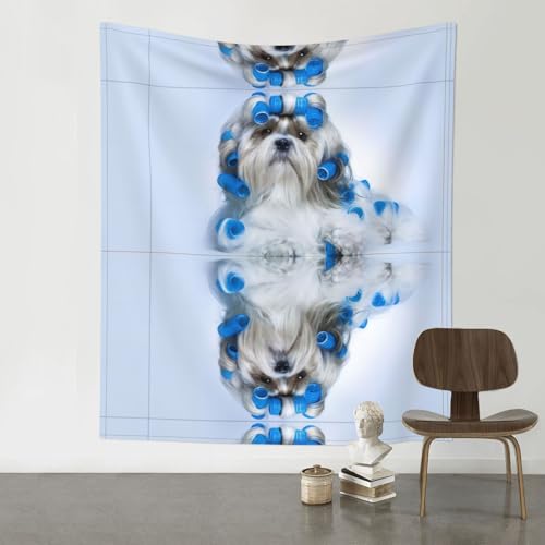 Tapisserie chien Shih Tzu pour décorer un salon chaleureux ou un dortoir étudiant