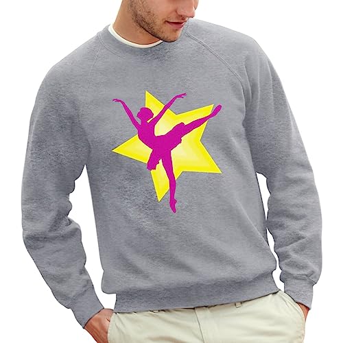 Sweat Homme Silhouette Rose Danseuse Étoile Finitions Soignées