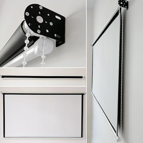 Pantalla de Proyección Manual 72" 16:9 HD para Interior y Exterior miniatura 3
