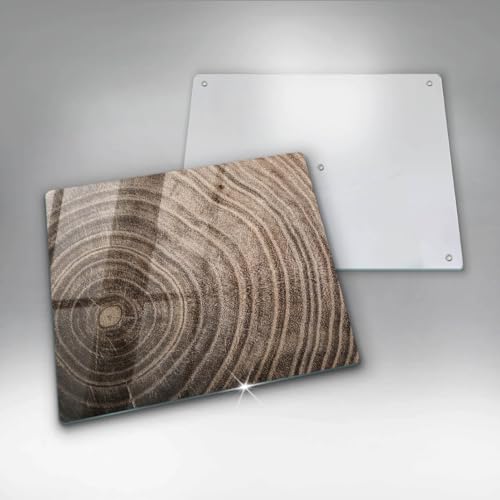 Protection plaque induction 60x52cm Wallfluent finition premium arbre à bois