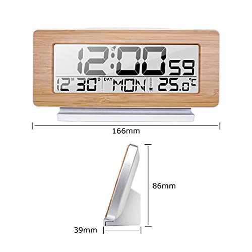 Reloj de mesa de escritorio LED con alarma de repetición para dormitorio 4